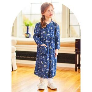April Cornell Sarah Girl dress floral blue sz 2T